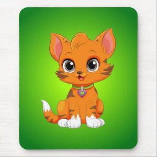 Adorable Cat Cartoon Mousepad