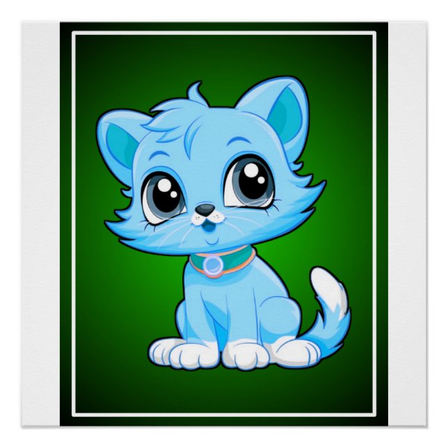 Adorable Cat Cartoon Poster (Vorderseite)