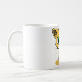 Adorable Cat Design Keramik Tasse