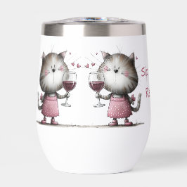 Adorable Cat Funny Wine Tumbler