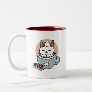 Adorable Cat in Tasse Holiday Design - Katze & Kak