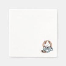Adorable Cat in Tasse Holiday Design - Katze & Kak