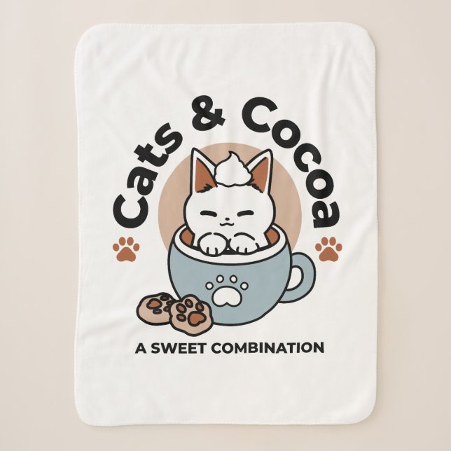 Adorable Cat in Tasse Holiday Design - Katze & Kak Sherpadecke (Vorderseite)
