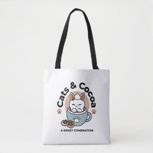 Adorable Cat in Tasse Holiday Design - Katze & Kak Tasche