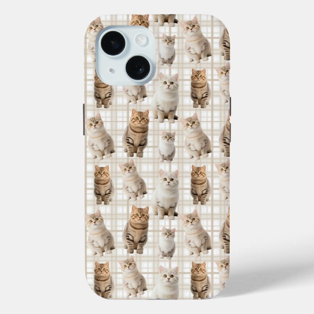 Adorable Cat iPhone 15 Phone Case (Rückseite)