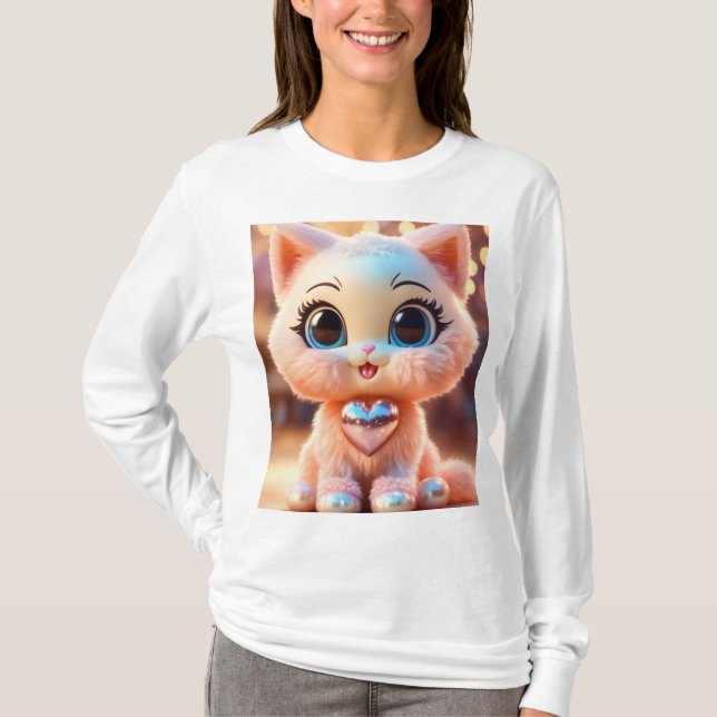 Adorable Cat Lover's T-Shir T-Shirt (Vorderseite)
