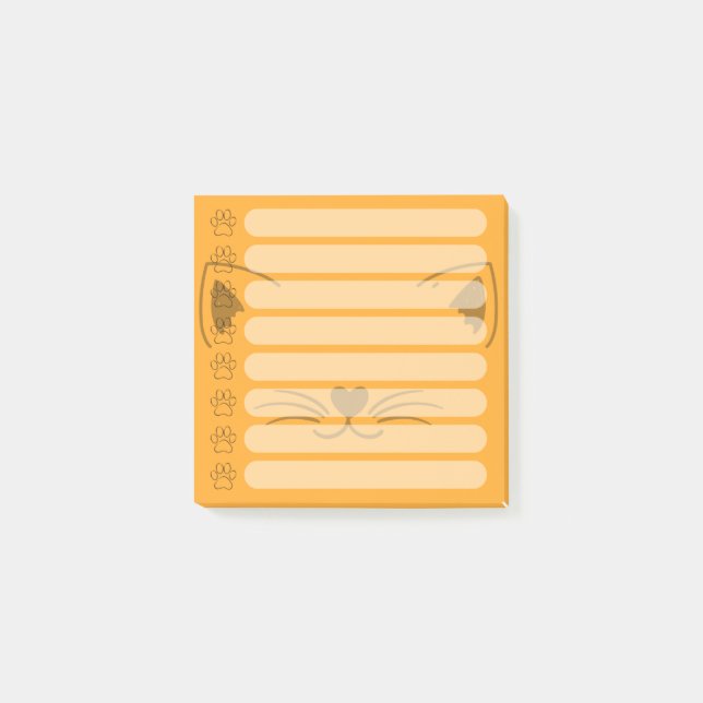 Adorable Cat Personalisiert Post-it-Notizen Post-it Klebezettel (Vorderseite)