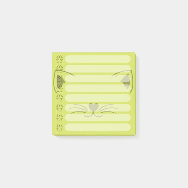 Adorable Cat Personalisiert Post-it-Notizen Post-it Klebezettel (Vorderseite)