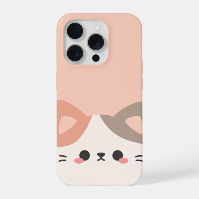 Adorable Cat Phone Case – Trendy Animal Lover  iPhone 15 Pro Hülle (Rückseite)