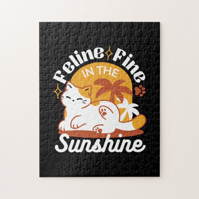 Adorable Cat Relaxen in der Sonne - Sommergäste (Vertikal)