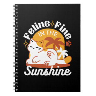 Adorable Cat Relaxen in der Sonne - Sommergäste Notizblock