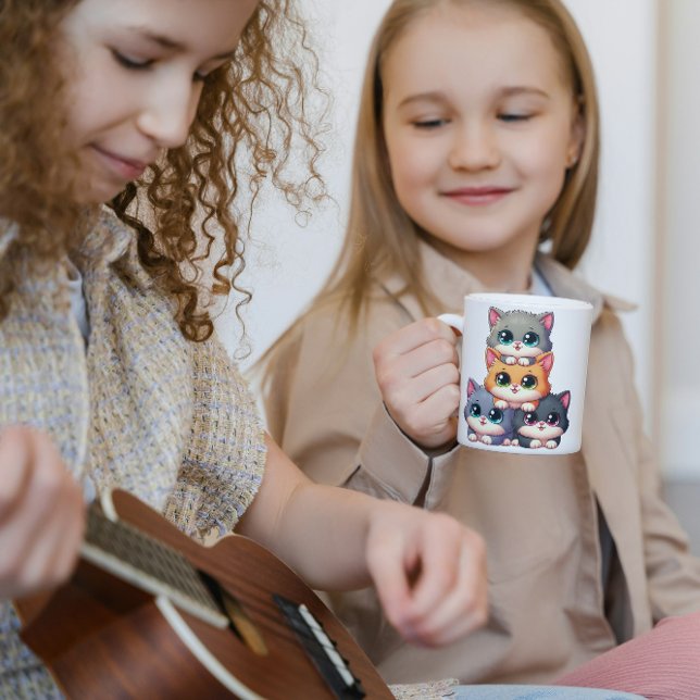 Adorable Cat Tower Kaffeetasse (Von Creator hochgeladen)