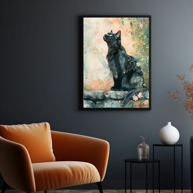 ADORABLE CAT WATERCOLOR ILLUSTRATION POSTER (Von Creator hochgeladen)