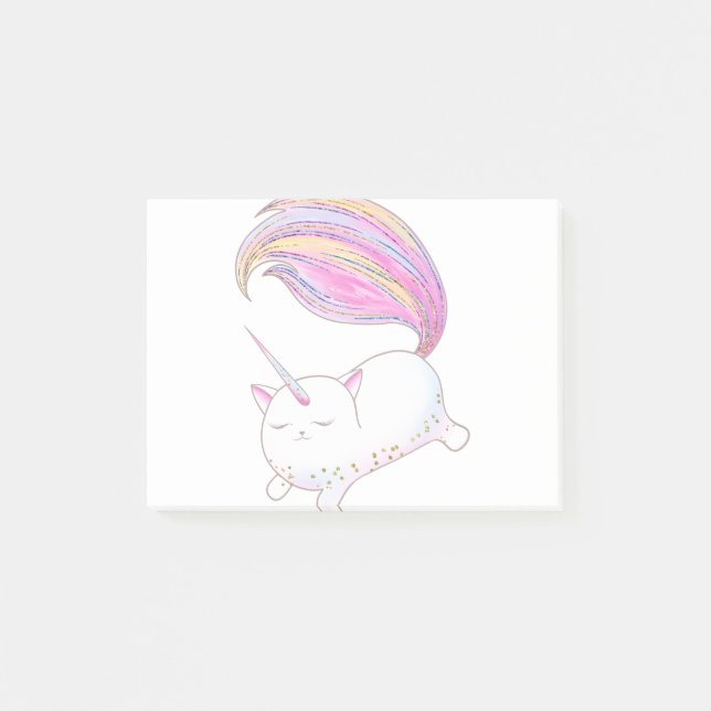 Adorable Caticorn Post-it Klebezettel (Vorderseite)