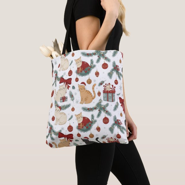 Adorable Cats and Christmas Pattern Tote Bag Tasche (Von Nahem)