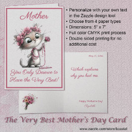 Adorable Cats Best Mother's Day Greeting Card Karte