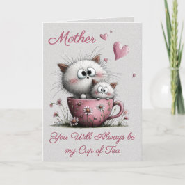 Adorable Cats in a Teacup Greeting Card Karte