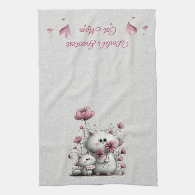 Adorable Cats Meow Kitchen Towel Geschirrtuch (Vertikal)