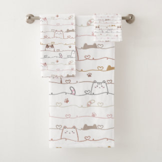 Adorable Cats Peeking Over Hearts 