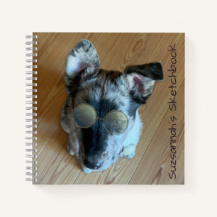 Adorable Cattle Hund Platzhalter-Foto Notizbuch