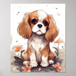 Adorable Cavalier King Charles Spaniel Niedlich Do Poster