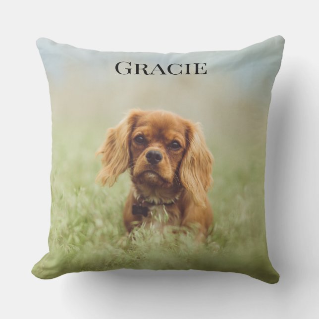 Adorable Cavalier King Charles Welppy Kissen (Vorderseite)