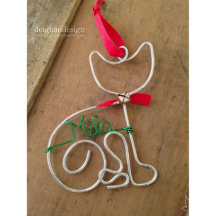 Adorable Chat Fil Fil Noël Ornement