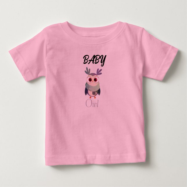 Adorable Chevêche de Bébé Graphic T-shirt noir - m (Devant)
