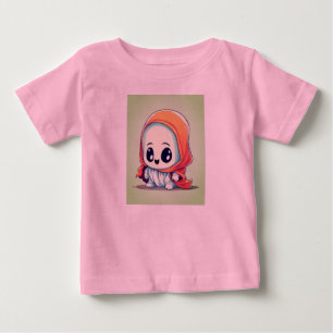 Adorable Chibi Cartoon Ghost in einem wunderschöne Baby T-shirt
