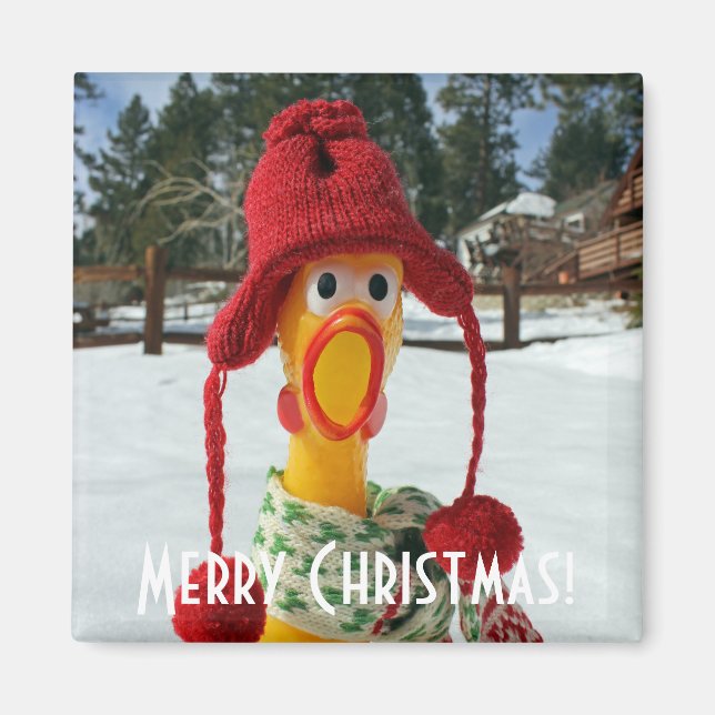 Adorable Chicken Weihnachtsmagnet! Magnet (Vorne)