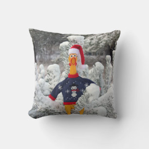 Adorable Chicken Winter Weihnachtskissen! Kissen