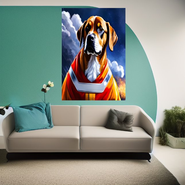 Adorable chien de pompier | AI Art Poster (Créateur téléchargé)