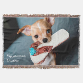 Adorable Chihuahua Foto Throw Blanket Decke