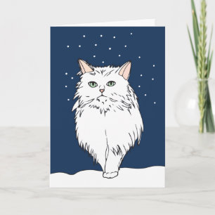 Adorable Chinchilla Persian Cat Carte de voeux