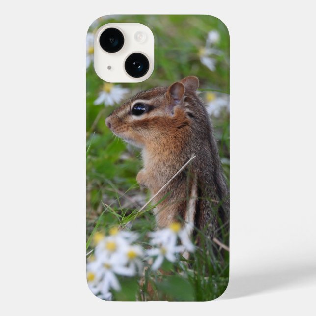 Adorable Chipmunk in Blume Case-Mate iPhone 14 Hülle (Rückseite)