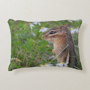Adorable Chipmunk in Blume Dekokissen
