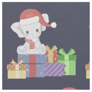Adorable Christmas Baby Elephant Stoff