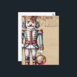 Adorable Christmas Nutcraker Vintag Postkarte<br><div class="desc">Eine hübsche Nutcracker-Aquarellfarbe mit Vintagem Postkartenhintergrund AI generierte Kunst</div>