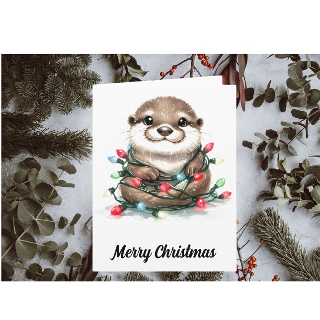 Adorable Christmas Otter Karte (Von Creator hochgeladen)