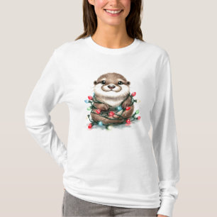 Adorable Christmas Otter T-Shirt
