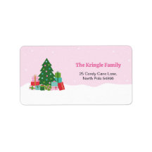 Adorable Christmas Tree and Gifts in Pink