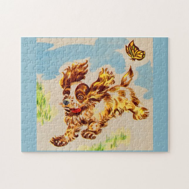 Adorable Cocker Spaniel Welpe auf dem Lauf (Horizontal)