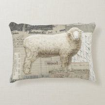 Adorable coussin à la ferme de moutons