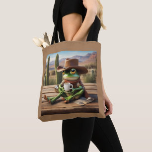 Adorable Cowboy Frog Genuss Kaffee-Tasche Tasche