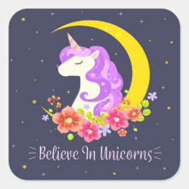Adorable croire en Unicorns Sticker Seal