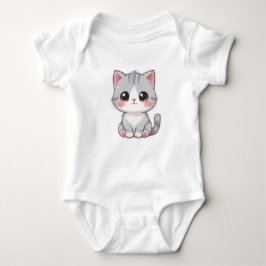 Adorable Cute Cartoon Baby Cat Strampler