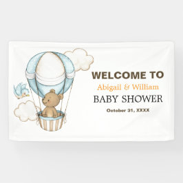 Adorable Cute Teddy Bear Baby Shower Party  Banner