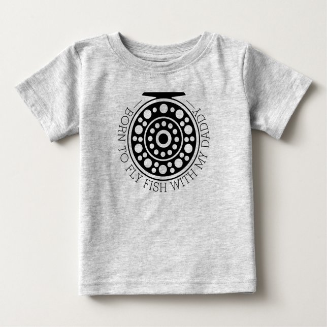 Adorable Daddy's Future Little Fly Fishing Buddy Baby T-shirt (Vorderseite)