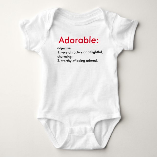 Adorable Defined Baby Crawler Shirt (Vorderseite)