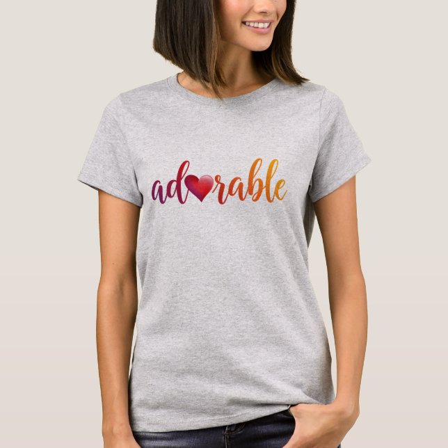"Adorable"-design1 von Maaya Prints, Women's T-Shirt (Vorderseite)